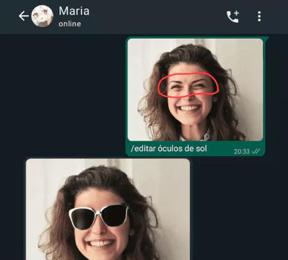 Imagem mostrando edição de imagens