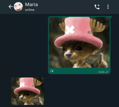 Imagem mostrando figurinhas sendo criadas